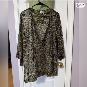 Dolce & Gabbana Leopard Print Swim Coverup